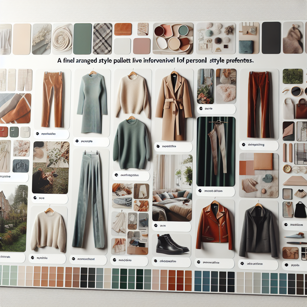 Screenshot of a well-curated Pinterest board demonstrating cohesive style palette guiding personal style choices